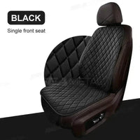 Black Quilted Leather Car Seat Covers