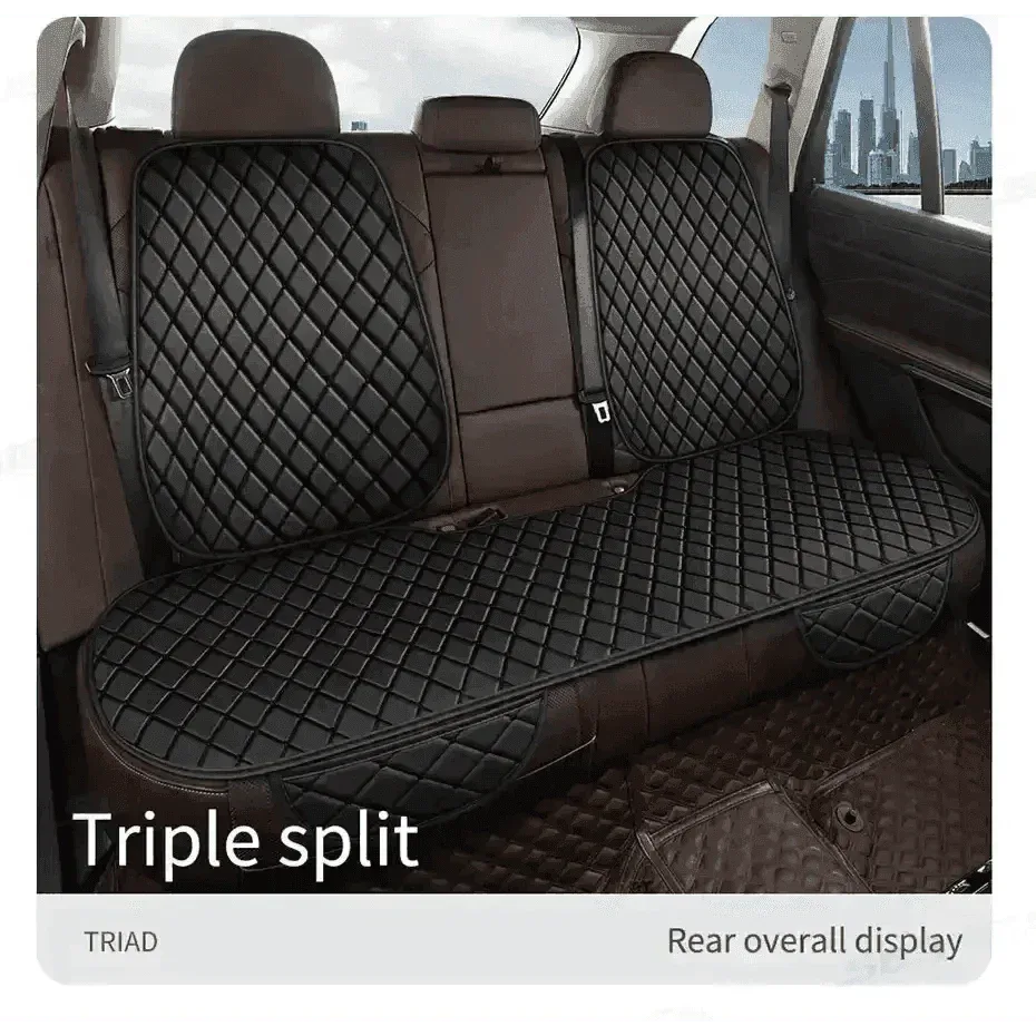Black Quilted Leather Car Seat Covers