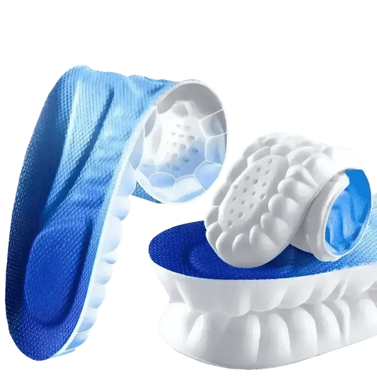 Blue and White Sports Insoles Breathable Shock Absorption