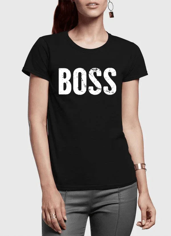 Boss Half Sleeves Women T-shirt - Trustymall