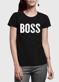 Boss Half Sleeves Women T-shirt - Trustymall
