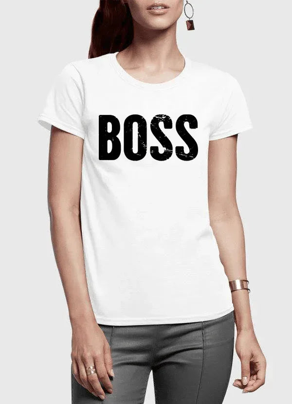 Boss Half Sleeves Women T-shirt - Trustymall