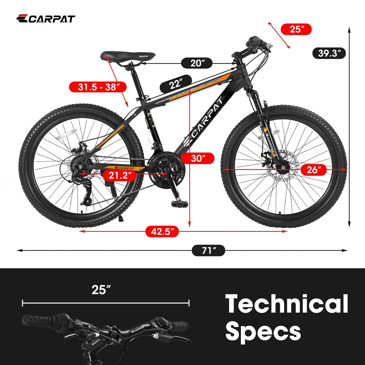 TrailStar™ City-Cruizer – 26" Shimano 21-Speed Mountain Bike - Trustymall