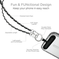 HyperGear TECHcessories Silver Chain with Black Vegan Leather - Trustymall