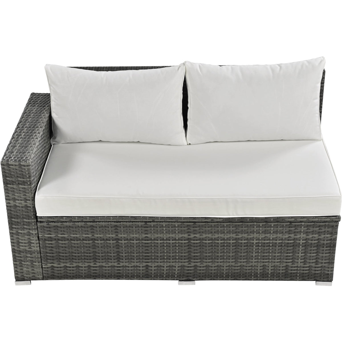 Outdoor 6-Piece All Weather PE Rattan Sofa Set, Garden Patio Wicker