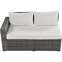 Outdoor 6-Piece All Weather PE Rattan Sofa Set, Garden Patio Wicker