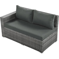 Outdoor 6-Piece All Weather PE Rattan Sofa Set, Garden Patio Wicker