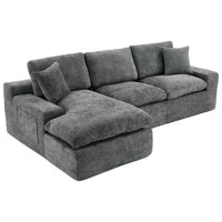 Cloud Sectional Sofa 107.9' Upholstered Sofa Couch with Double-layer