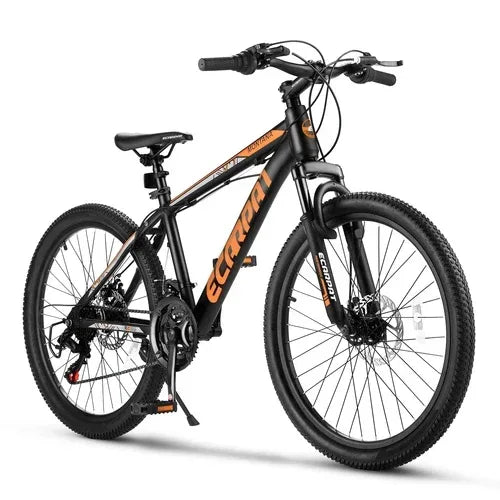Carpat™ – 26" Mountain Bike (Black-Orange, Dual Disc, 21-Speed) - Trustymall