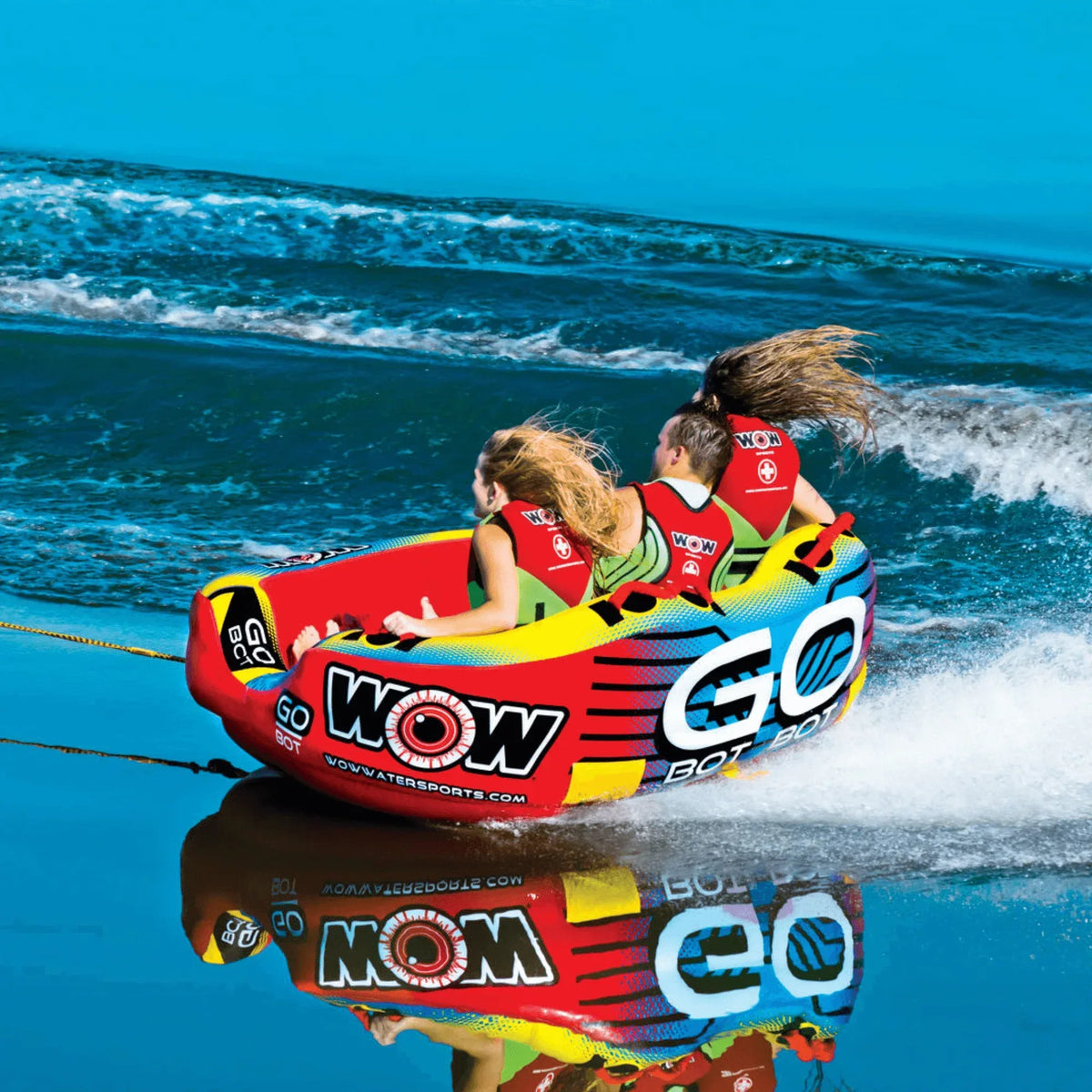 WOW Watersports Go Bot Towable Water Tube for 1 to 3 Riders - Trustymall