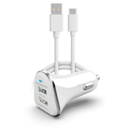 HyperGear Hi-Power Dual USB 3.4A Car Charger for iPhone 15 Androids