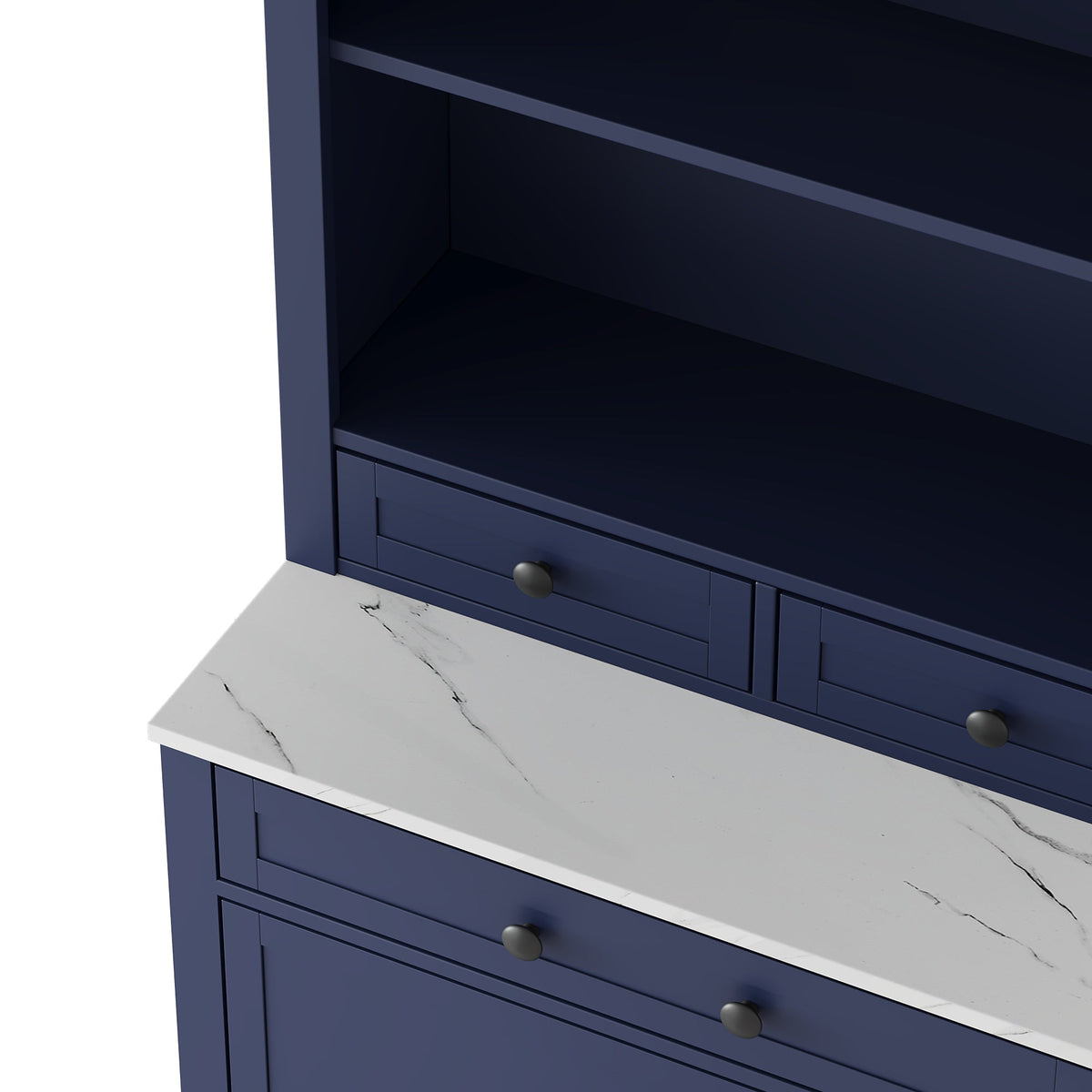 Modern 83.7inch High Kitchen Pantry, Freestanding Tall Kitchen Hutch