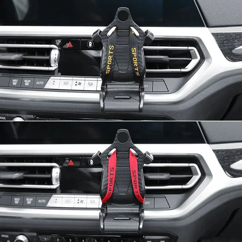 Racing Seat Shape Car Phone Holder Auto Air Vent Mobile Phone Clip 360 - Trustymall