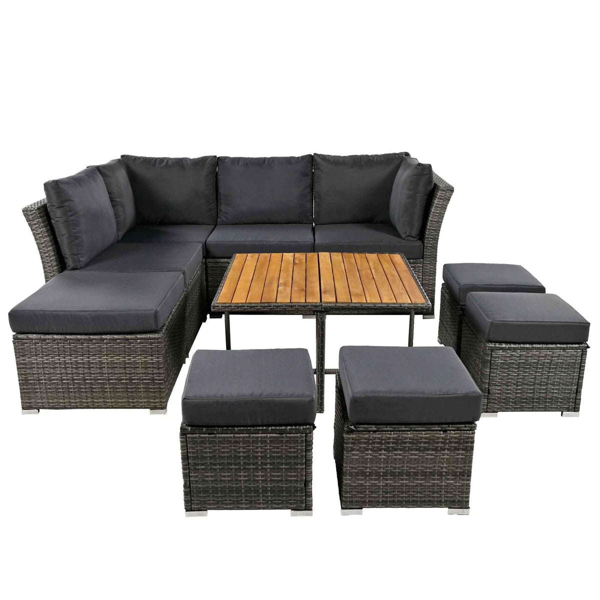 Patio Furniture Set, 10 Piece Outdoor Conversation Set, CoffeeTable