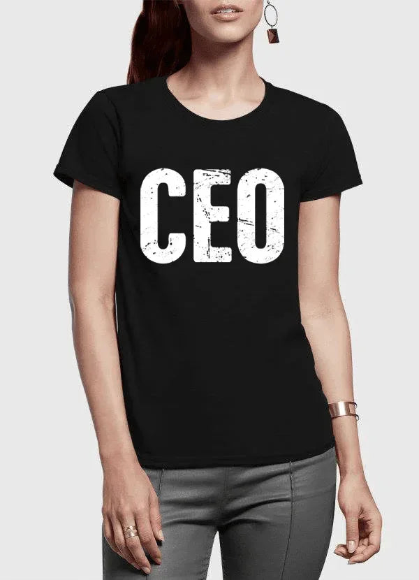 CEO Half Sleeves Women T-shirt - Trustymall