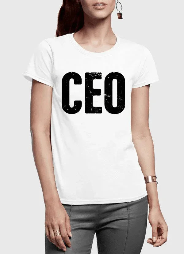 CEO Half Sleeves Women T-shirt - Trustymall