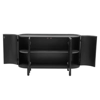 Curved Design Light Luxury Sideboard with Adjustable Shelves,Suitable