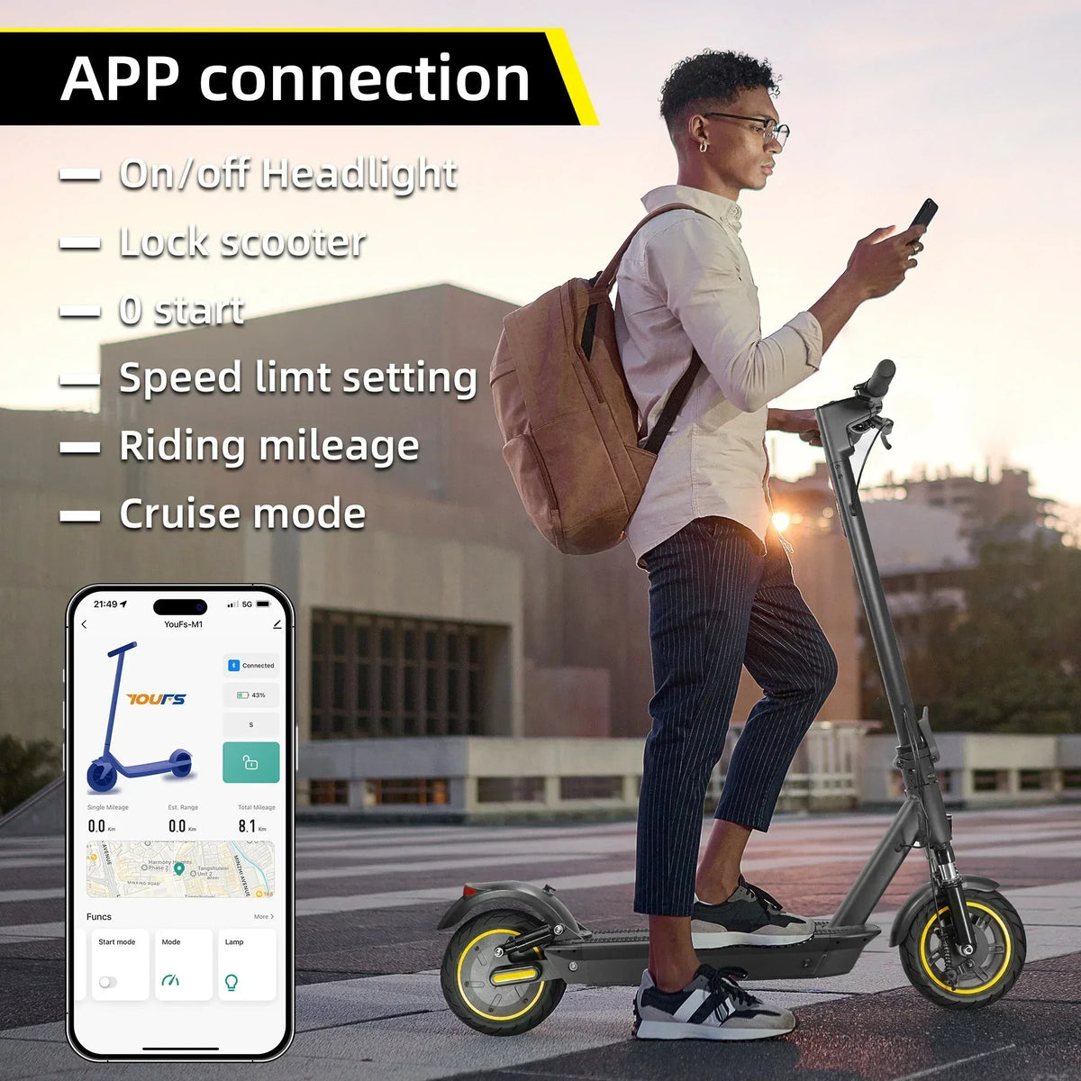 VoltStrider™ DMAXX – 10" App-Connected Electric Scooter (350W, - Trustymall