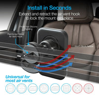 Naztech MagLock CAR 15W Magnetic Wireless Fast Charging Vent Mount - Trustymall