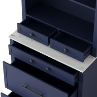 Modern 83.7inch High Kitchen Pantry, Freestanding Tall Kitchen Hutch