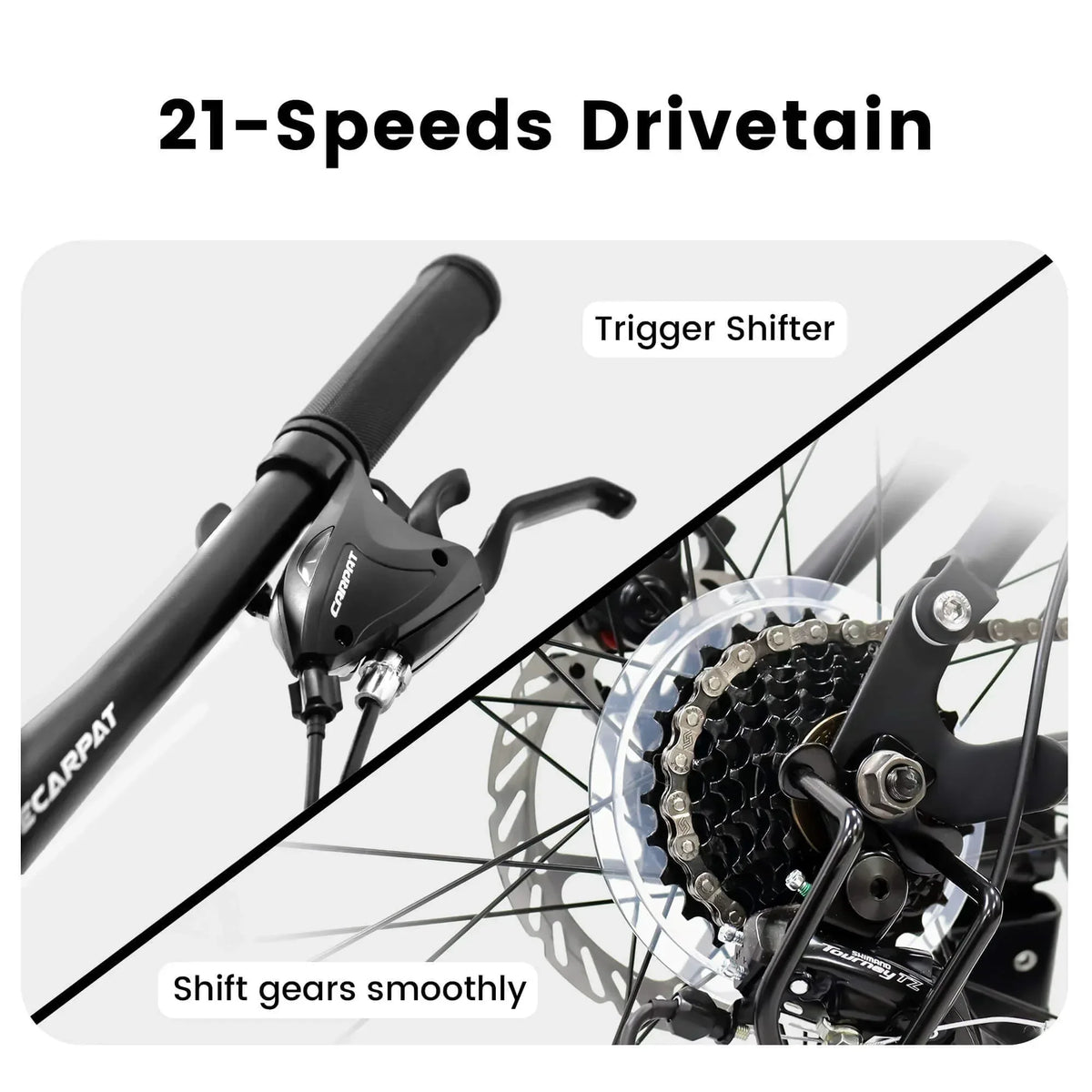 FlexRide™ 24 – 24" MTB Bike with Disc Brakes & 21-Speed Gears - Trustymall