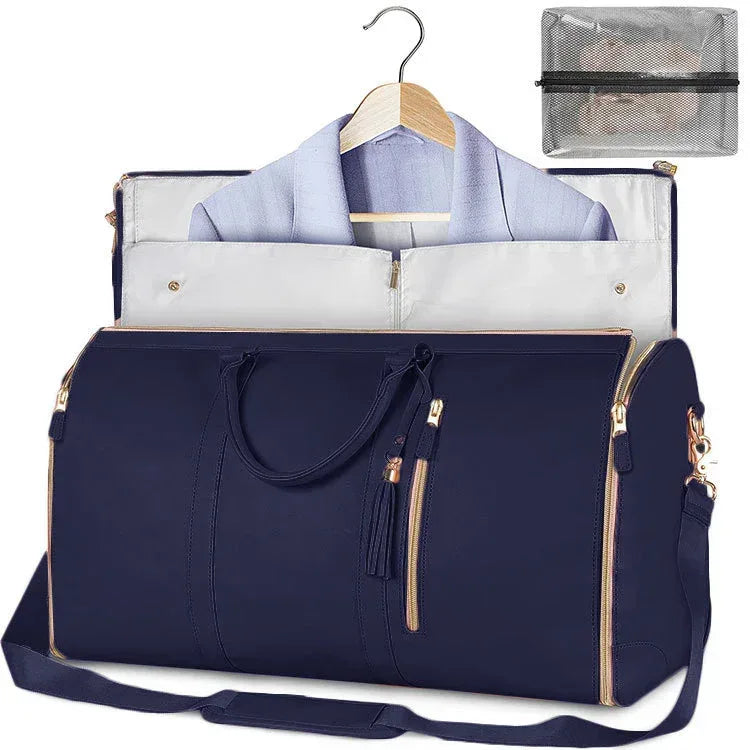 Large Capacity Travel Duffle Bag Women's Handbag Folding Suit Bag Waterproof Clothes Totes - Trustymall
