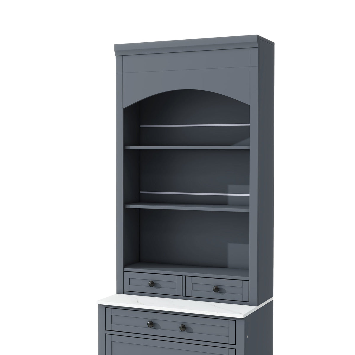 Modern 83.7inch High Kitchen Pantry, Freestanding Tall Kitchen Hutch