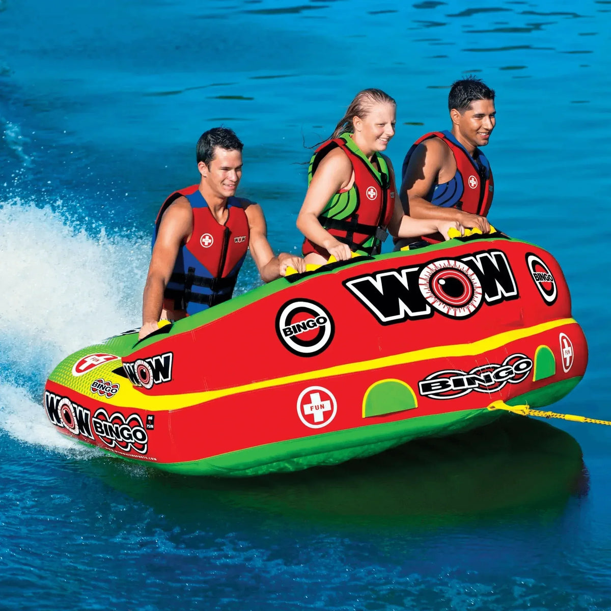 WOW Watersports Bingo 1-3 Person Cockpit Ski Tube w Foam Handles - Trustymall