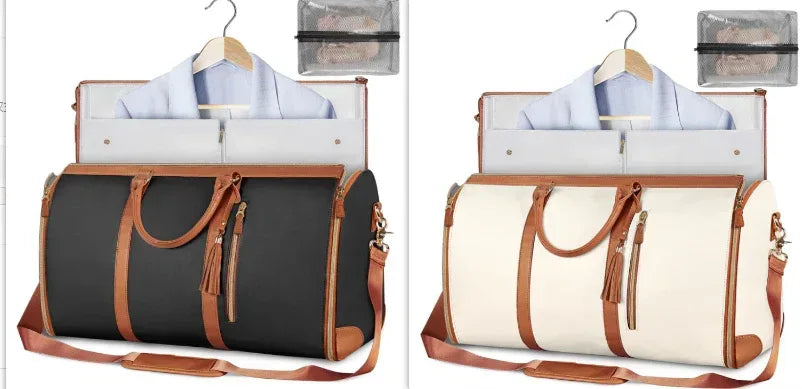 Large Capacity Travel Duffle Bag Women's Handbag Folding Suit Bag Waterproof Clothes Totes - Trustymall