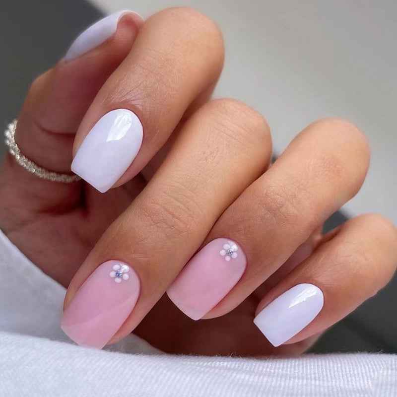 Press On Nails Kit with Glue and gel stickers Reusable Tips