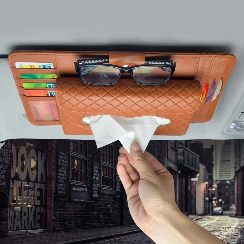 Leather Multifunction Car Visor Organizer - Trustymall