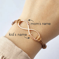 Mom Bracelet With Kids Names, Infinity Bracelet With Names,Mom Jewelry - Trustymall