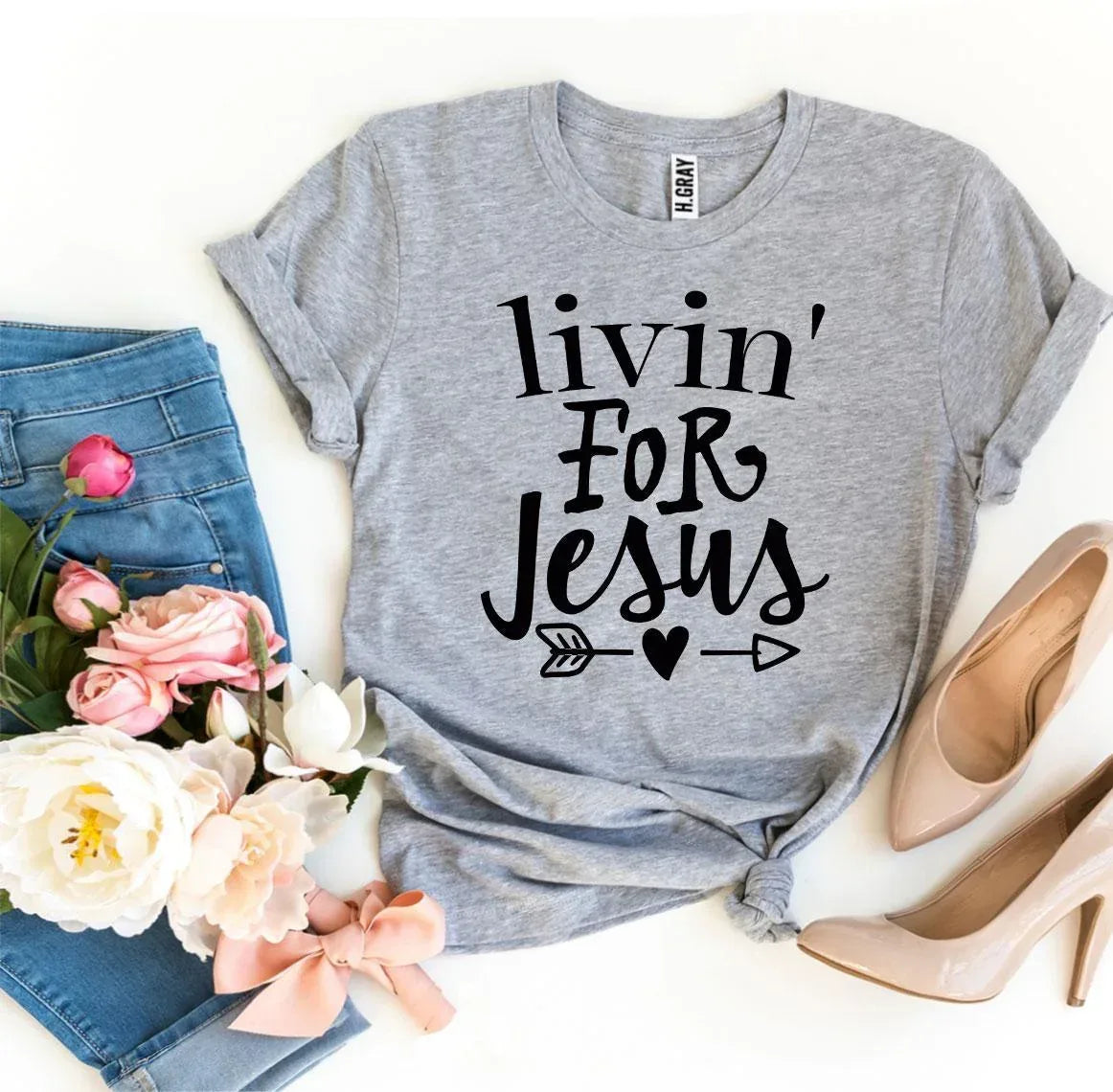 Livin For Jesus T-shirt - Trustymall