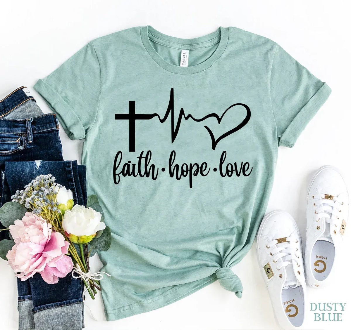 Faith Love Hope T-shirt - Trustymall