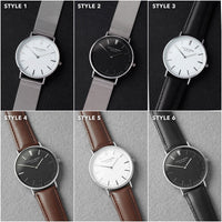 Engraved personalized message visible on the back of the men's watch stainless steel case.
