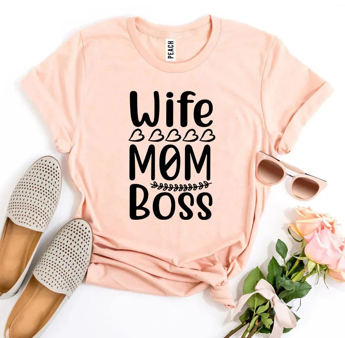 Wife Mom Boss T-shirt - Trustymall