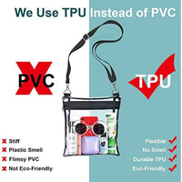 Clear Bag Stadium Approved, Adjustable Strap Clear Crossbody Bag