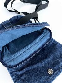 Small Denim Crossbody Bag with Zipper Closure, DenimDeko