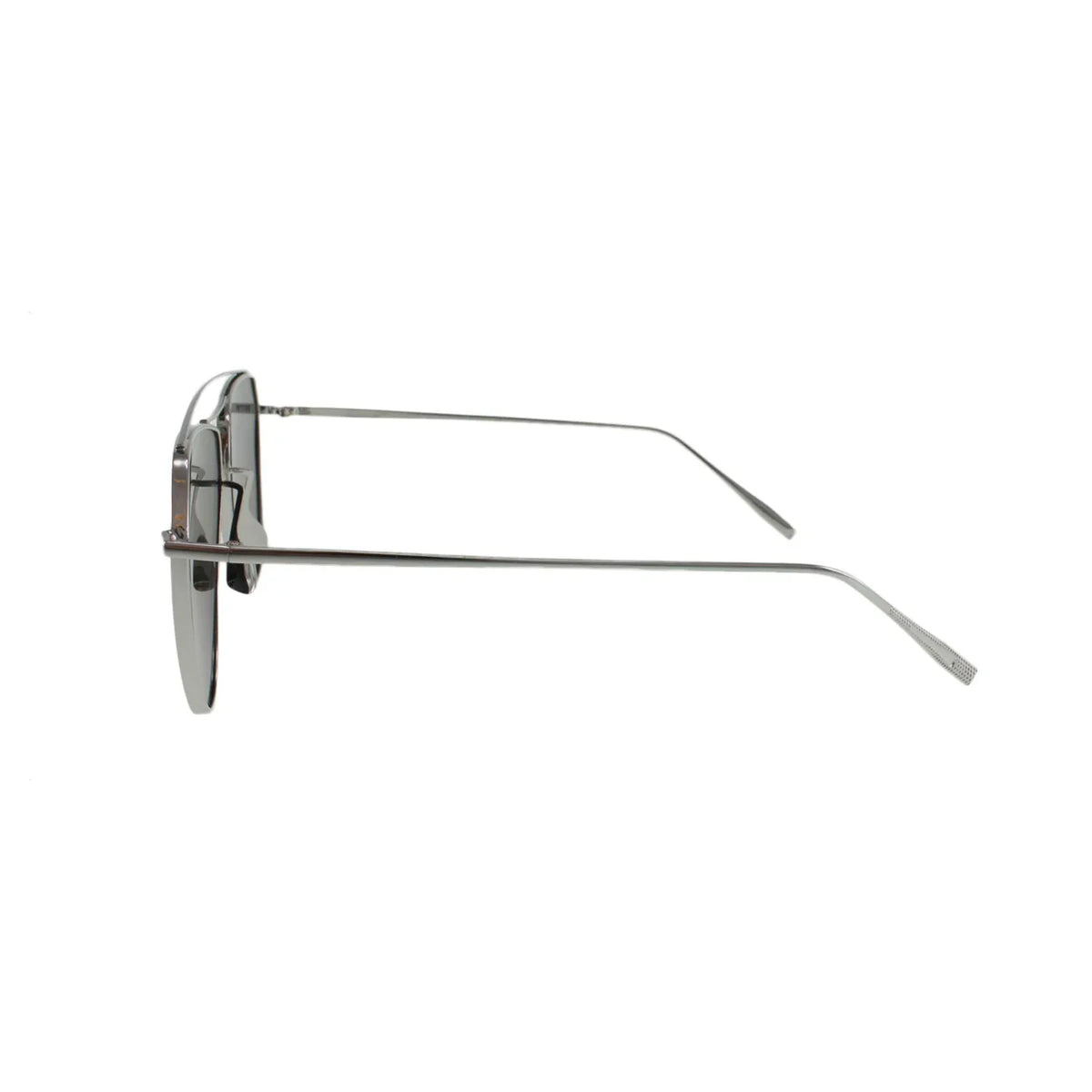 Side view of Jase New York Jonas aviator sunglasses highlighting 140mm temple length and smoke lens tint.