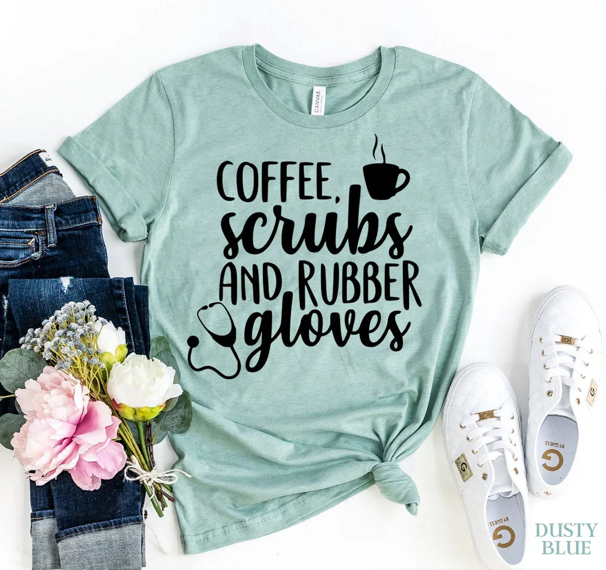 Coffee, Scrubs & Rubber Gloves T-shirt - Trustymall