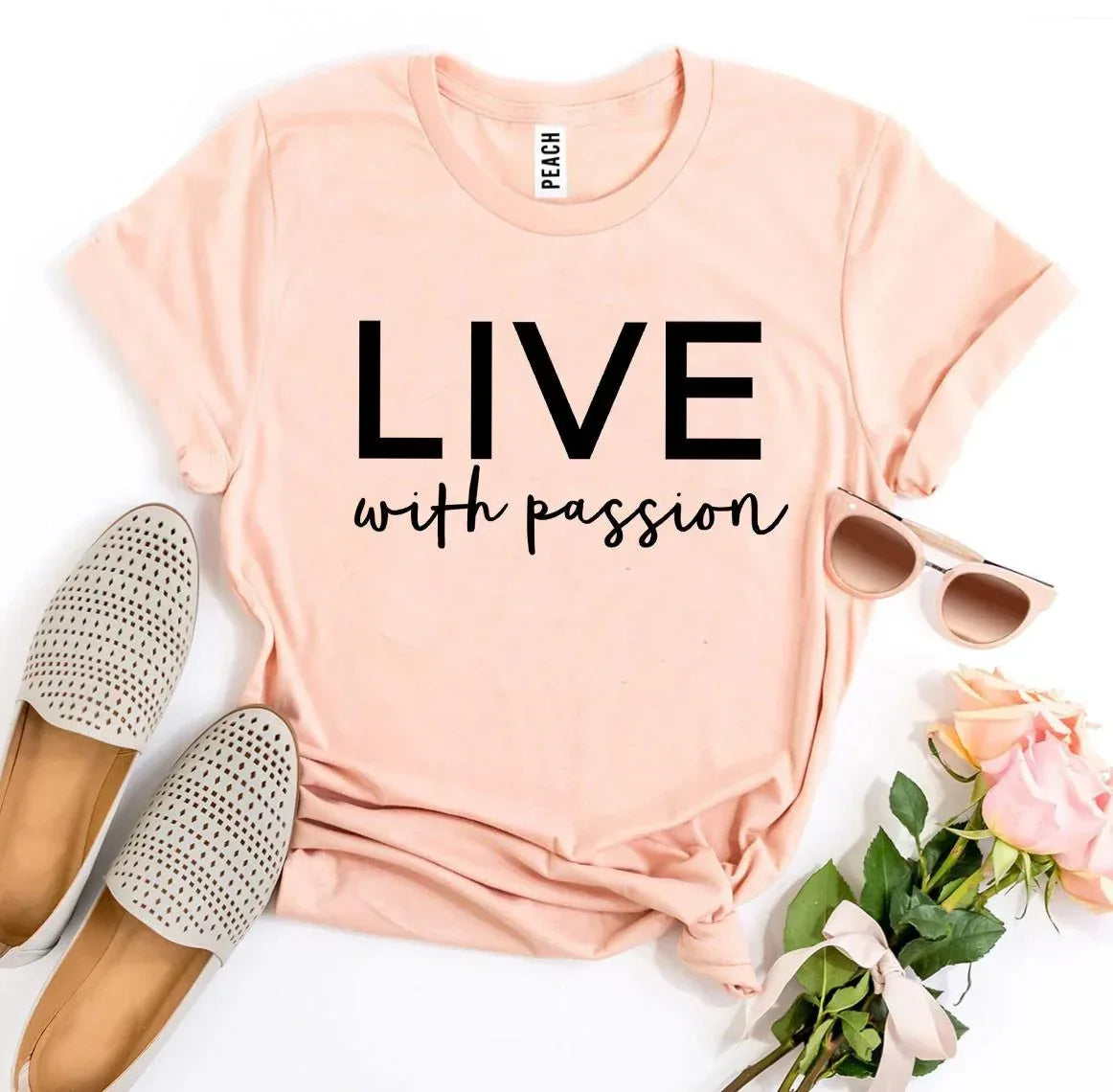 Live With Passion T-shirt - Trustymall