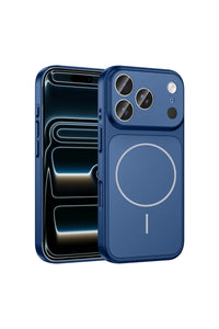 Close-up of camera protection on iPhone 17 Pro case with raised edges surrounding lenses