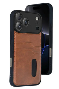 iPhone 17 Pro Max Leather Wallet Case with Card Slots Cover Phone Case - Trustymall