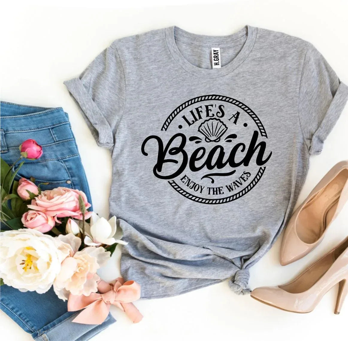 Life’s a Beach Enjoy The Waves T-shirt - Trustymall