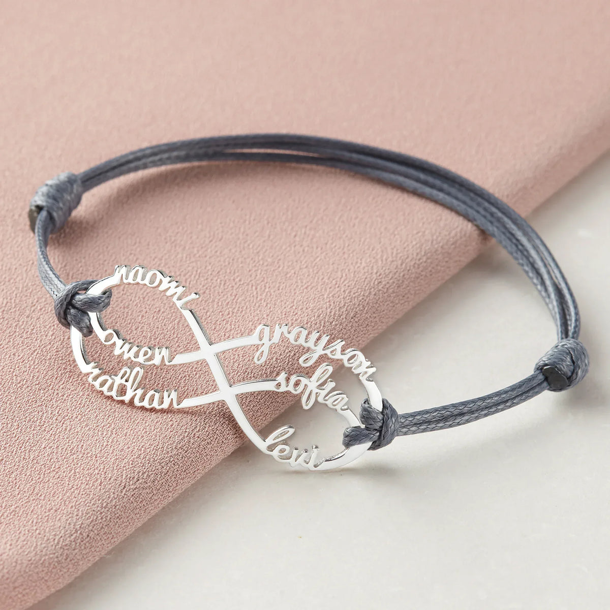 Mom Bracelet With Kids Names, Infinity Bracelet With Names,Mom Jewelry - Trustymall