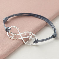 Mom Bracelet With Kids Names, Infinity Bracelet With Names,Mom Jewelry - Trustymall