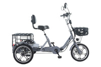 Foldable cargo e-trike 48v 400w 16 inch tire ebike for the elderly - Trustymall