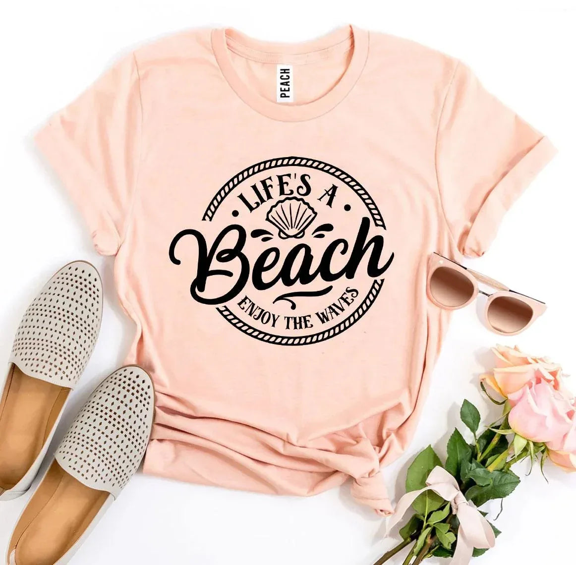 Life’s a Beach Enjoy The Waves T-shirt - Trustymall