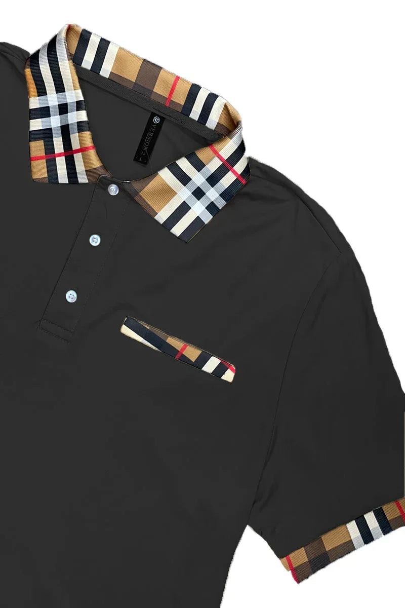 Checkered Polo and Pant Set - Trustymall