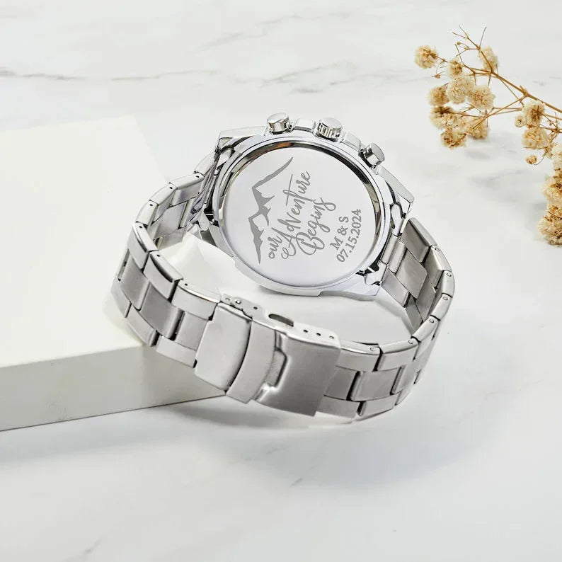 Personalized Mens Watch, Boyfriend Gift, Anniversary Gift - Trustymall